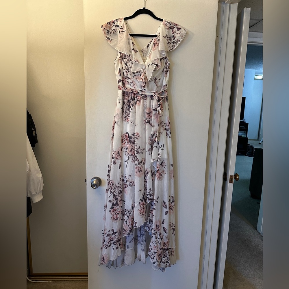 White floral dress